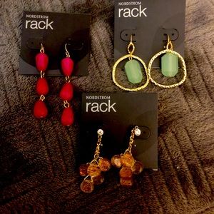 3 Pair of earrings from Nordstrom Rack